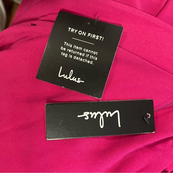 Lulu’s | Strappy To Be Here Magenta Lace-Up Maxi Dress - Picture 9 of 9